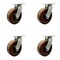 Service Caster 10'' Extra Heavy Duty High Temp Phenolic Wheel Swivel Top Plate Caster, 4PK CRAN-SCC-KP92S1030-PHRHT-4 - alternate 1